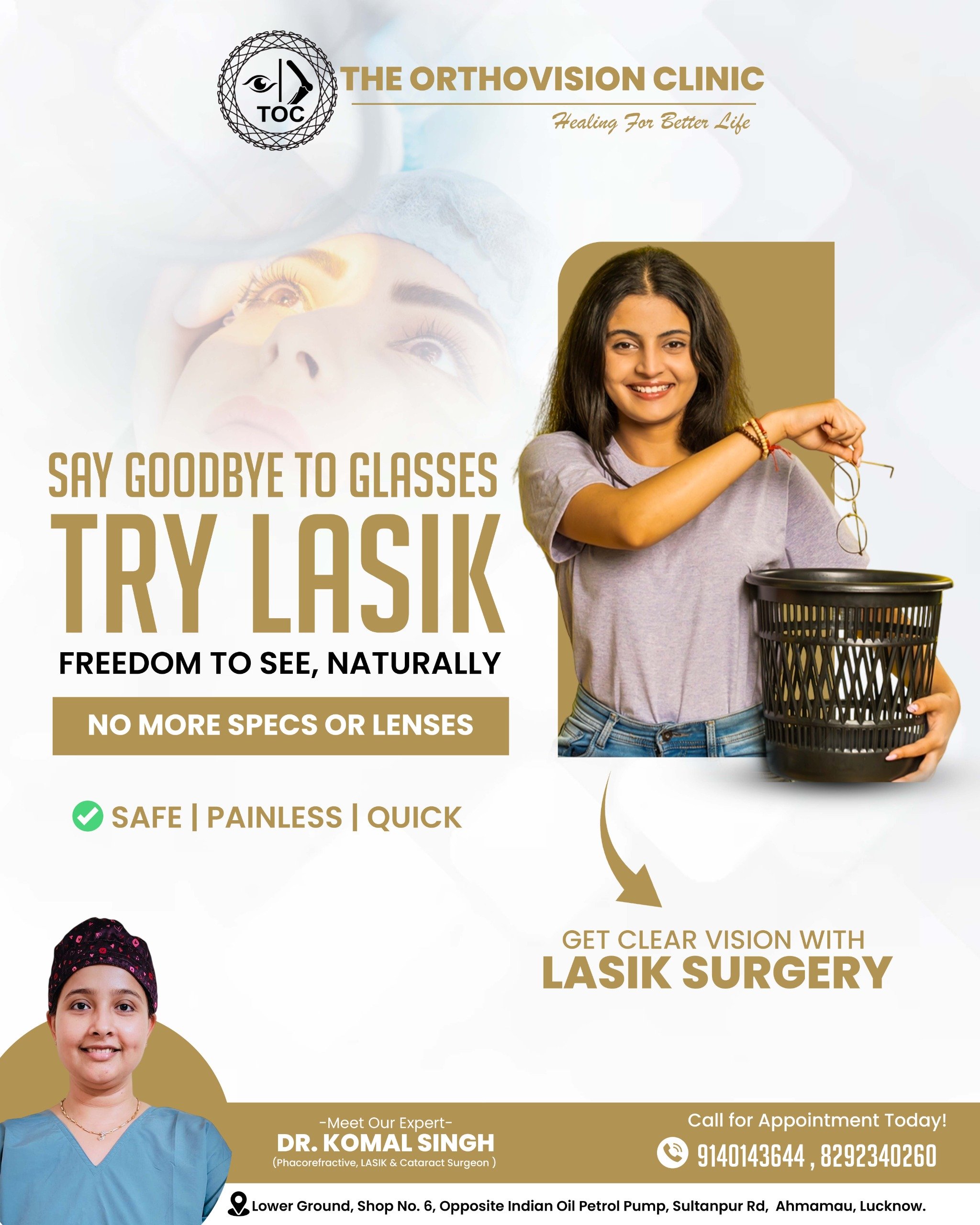 LASIK surgery — freedom from glasses