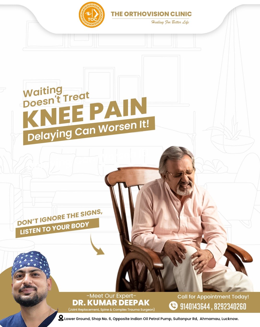 Knee pain awareness — do not delay treatment